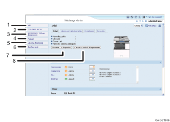 Il·lustració de la pantalla del navegador web (il·lustració de referència enumerada)