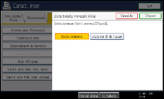 Il·lustració de pantalla del panell d'operacions