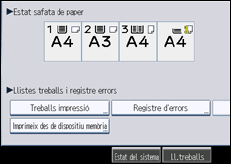 Il·lustració de pantalla del panell d'operacions