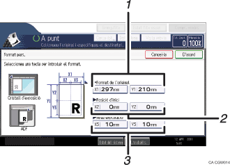 Il�lustraci&oacute; explicativa i numerada de la pantalla del panell d'operacions.