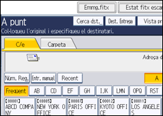 Il·lustració de pantalla del panell d'operacions