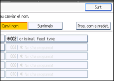 Il·lustració de pantalla del panell d'operacions