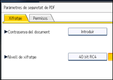 Il·lustració de pantalla del panell d'operacions