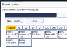 Il·lustració de pantalla del panell d'operacions