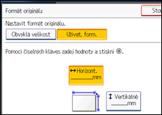 Ilustrace displeje ovládacího panelu