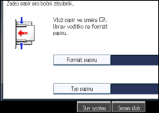 Ilustrace displeje ovládacího panelu
