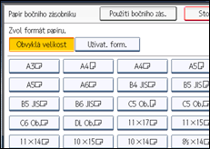 Ilustrace displeje ovládacího panelu