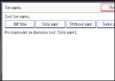 Ilustrace displeje ovládacího panelu