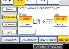 Ilustrace displeje ovládacího panelu