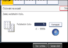 Ilustrace displeje ovládacího panelu