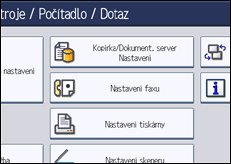Ilustrace displeje ovládacího panelu