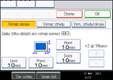 Ilustrace displeje ovládacího panelu