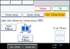 Ilustrace displeje ovládacího panelu