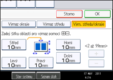Ilustrace displeje ovládacího panelu