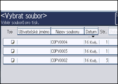 Ilustrace displeje ovládacího panelu