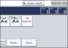 Ilustrace displeje ovládacího panelu