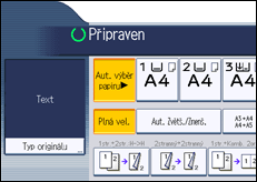 Ilustrace displeje ovládacího panelu