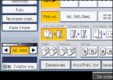 Ilustrace displeje ovládacího panelu