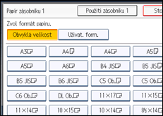 Ilustrace displeje ovládacího panelu