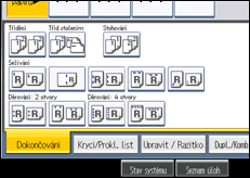 Ilustrace displeje ovládacího panelu