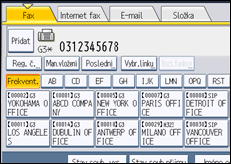 Ilustrace displeje ovládacího panelu