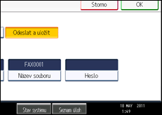Ilustrace displeje ovládacího panelu