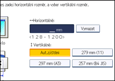 Ilustrace displeje ovládacího panelu