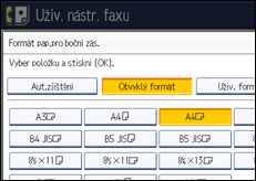 Ilustrace displeje ovládacího panelu