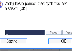 Ilustrace displeje ovládacího panelu