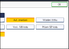 Ilustrace displeje ovládacího panelu