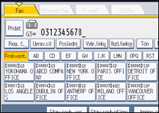Ilustrace displeje ovládacího panelu