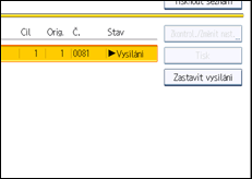 Ilustrace displeje ovládacího panelu