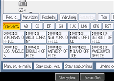 Ilustrace displeje ovládacího panelu