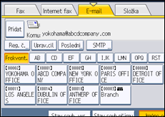 Ilustrace displeje ovládacího panelu