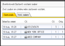 Ilustrace displeje ovládacího panelu