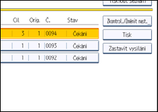 Ilustrace displeje ovládacího panelu