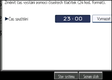 Ilustrace displeje ovládacího panelu
