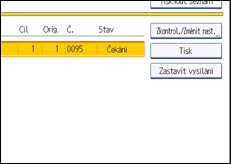 Ilustrace displeje ovládacího panelu
