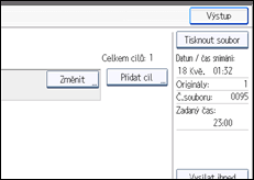 Ilustrace displeje ovládacího panelu