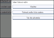 Ilustrace displeje ovládacího panelu