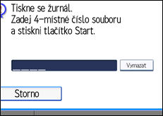 Ilustrace displeje ovládacího panelu