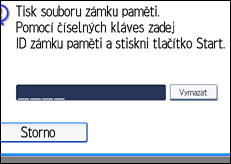 Ilustrace displeje ovládacího panelu