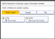Ilustrace displeje ovládacího panelu