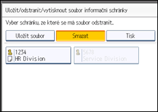 Ilustrace displeje ovládacího panelu