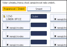 Ilustrace displeje ovládacího panelu
