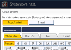 Ilustrace displeje ovládacího panelu