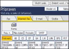 Ilustrace displeje ovládacího panelu