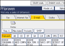Ilustrace displeje ovládacího panelu