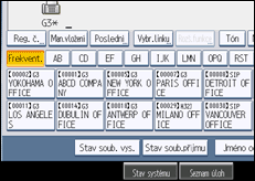 Ilustrace displeje ovládacího panelu