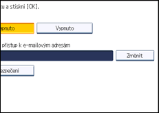 Ilustrace displeje ovládacího panelu